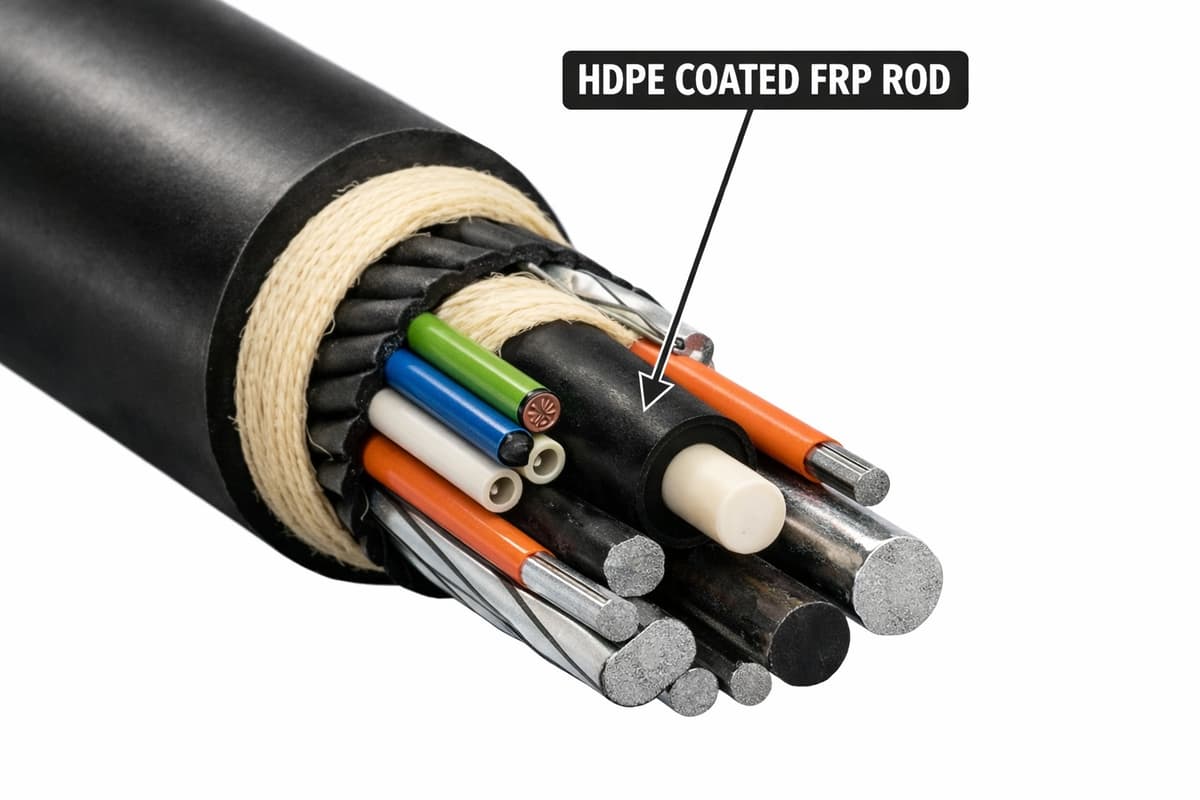 HDPE coated FRP rod variant